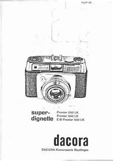 Dacora Dignette Super - Series manual. Camera Instructions.